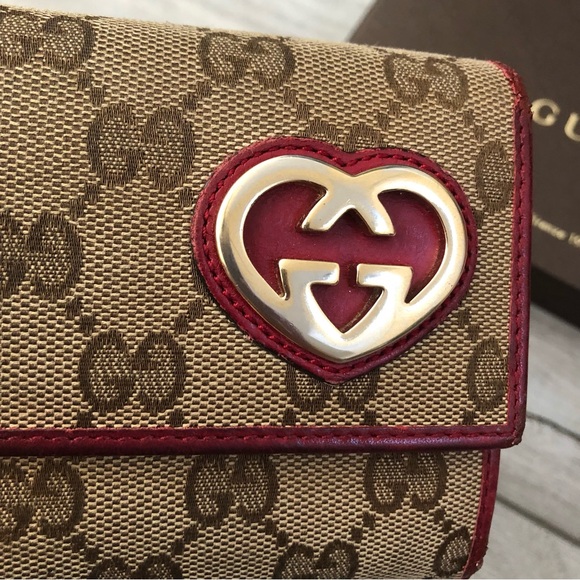 Gucci Monogram Long Wallet GG logo interlocking heart authentic gucci wallet - Picture 8 of 16